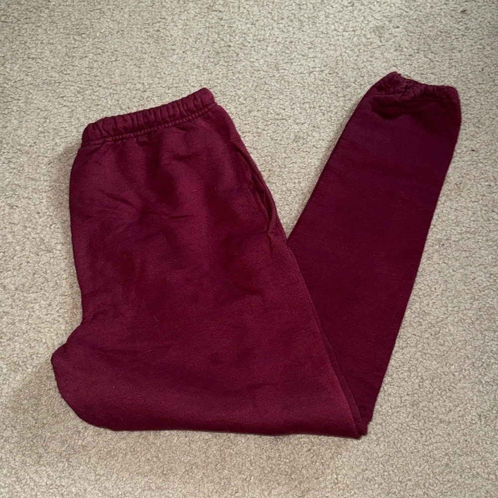 Maroon Drop Crotch Sweatpants